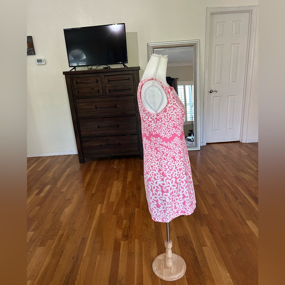 Taylor Pink & White Knee Length Floral Dress in Women’s Sz 6 - Picture 5 of 7